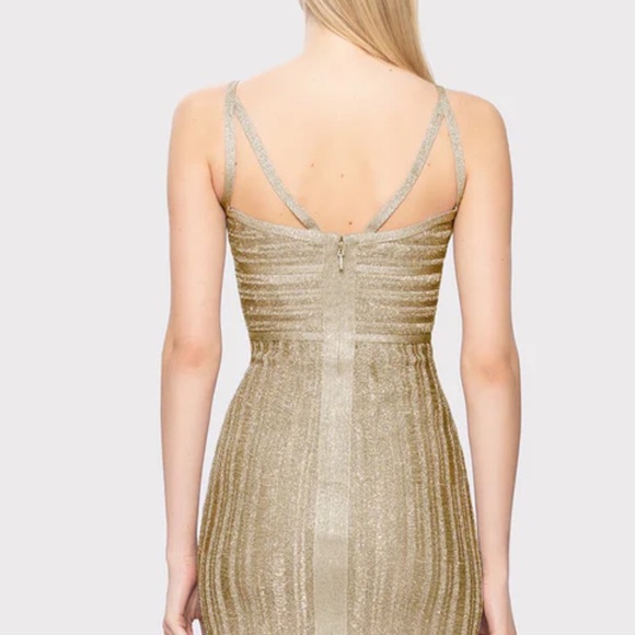 HERVE LEGER PARIS LUREX EYELASH SWEETHEART DRESS Size M NWT $999 - Picture 5 of 11